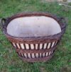 Ancienne panière de boulanger début XX en rotin.