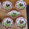 Service de vaisselle ancien décor au coq, Choisy le roi